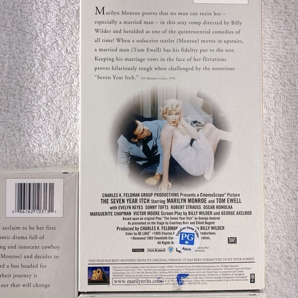 Vintage Marilyn Monroe Classic Movie Collection VHS - Picture 7 of 16
